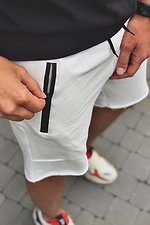 White cotton knee-length shorts with drawstrings GRUF 8042965 photo №3
