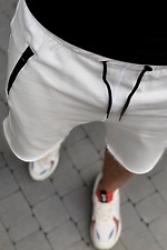 White cotton knee-length shorts with drawstrings GRUF 8042965 photo №4