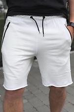 White cotton knee-length shorts with drawstrings GRUF 8042965 photo №5