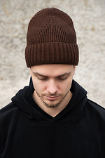 Чоловіча Зимова Трикотажна Шапка На Флісі  Butch Brown Without 8055965 photo №2
