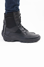 Czarne skórzane buty z membraną Forester 4202967 zdjęcie №7
