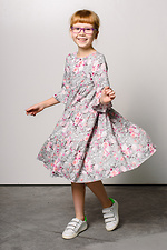 Odcinkowa sukienka w mały kwiatek dla dziewczynki Garne 3035972 zdjęcie №3