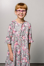Штапельна сукня в дрібну квіточку для дівчинки Garne 3035972 фото №7