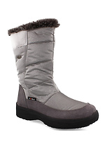 Сірі зимові чоботи дутики з хутряною обробкою Forester 4202973 фото №1