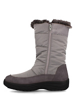 Сірі зимові чоботи дутики з хутряною обробкою Forester 4202973 фото №3