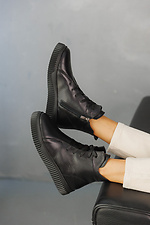 Women's leather winter sneakers black  8019973 photo №6