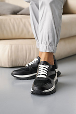 Жіночі кросівки шкіряні весняно-осінні чорні  8019976 фото №3