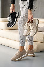 Жіночі кросівки шкіряні весняно-осінні чорні  8019976 фото №12