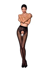 Black erotic tights with intimate slits Passion 4026977 photo №1