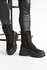 Chunky winter boots in leather and suede  8018977 photo №1