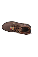 Зимові шкіряні черевики мембранні на шнурках Forester 4202979 фото №5
