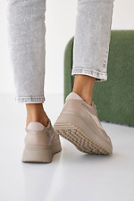 Women's leather sneakers spring-autumn beige  8019980 photo №7