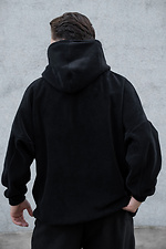 Чоловіче Флісове Оверсайз Худі Толстовка З Капюшоном  Soprano Black Without 8055980 photo №4