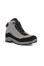 Теплые мембранные ботинки серого цвета в спортивном стиле Forester 4202981 фото №1