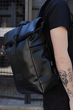 Leather Backpack Rolltop 1702 Without 8048981 photo №6