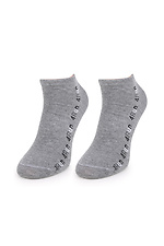 Короткие спортивные носки серого цвета с надписями Marilyn 2021982 фото №1