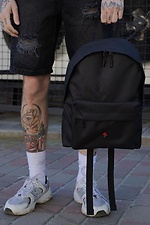 Men's Casual School Backpack Without Compact With Print Rose Black Without 8049982 photo №1