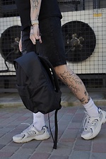 Men's Casual School Backpack Without Compact With Print Rose Black Without 8049982 photo №4
