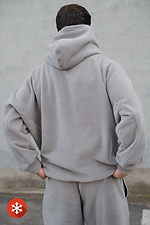 Чоловіче Флісове Оверсайз Худі Толстовка З Капюшоном Soprano Gray Without 8055982 photo №5
