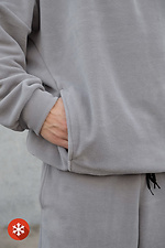 Чоловіче Флісове Оверсайз Худі Толстовка З Капюшоном Soprano Gray Without 8055982 photo №6