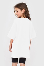 Weißes Oversize-T-Shirt aus Baumwolle für Kinder Garne 3035983 Foto №2