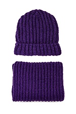 Об'ємний теплий комплект на зиму: шапка, шарф  4037983 фото №2
