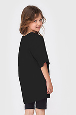 Schwarzes Oversize-T-Shirt aus Baumwolle für Kinder Garne 3035984 Foto №2