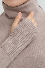 Dark beige knitted dress Sewel 4038987 photo №6