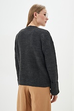 Knitted oversized jacket with buttons and pockets  4037988 photo №3
