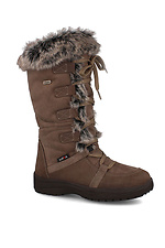 High winter boots made of suede with fur Forester 4202988 photo №1