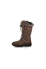 High winter boots made of suede with fur Forester 4202988 photo №2