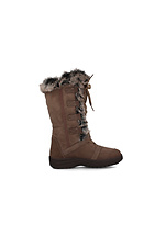 High winter boots made of suede with fur Forester 4202988 photo №3