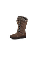 High winter boots made of suede with fur Forester 4202988 photo №5