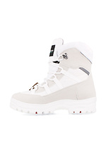 Білі зимові чоботи снігоходи на шнурках Forester 4202990 фото №2