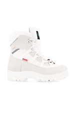 Білі зимові чоботи снігоходи на шнурках Forester 4202990 фото №3