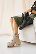 Women's leather winter boots beige  8019990 photo №2