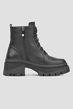Winter black boots genuine leather on the platform  4205992 photo №2