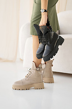 Women's leather winter boots black  8019992 photo №3