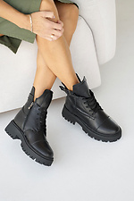 Women's leather winter boots black  8019992 photo №6
