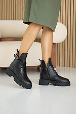 Women's leather winter boots black  8019992 photo №7