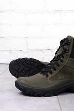 Khaki high tactical boots with a Gore-tex membrane  4205998 photo №3