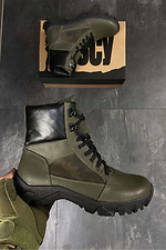Khaki high tactical boots with a Gore-tex membrane  4205998 photo №4