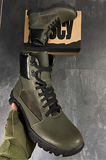 Khaki high tactical boots with a Gore-tex membrane  4205998 photo №5