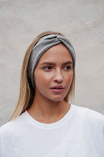 Женская повязка на голову в рубчик Horizon Gray Without 8055999 фото №1