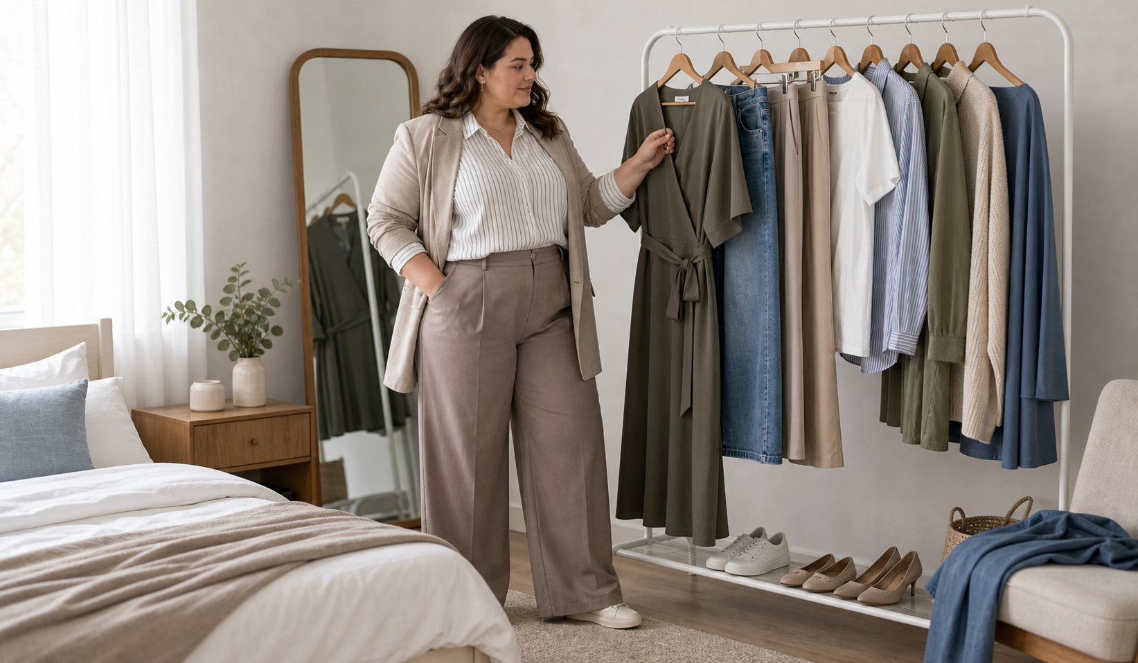 Basic Plus Size Capsule Wardrobe für jeden Tag