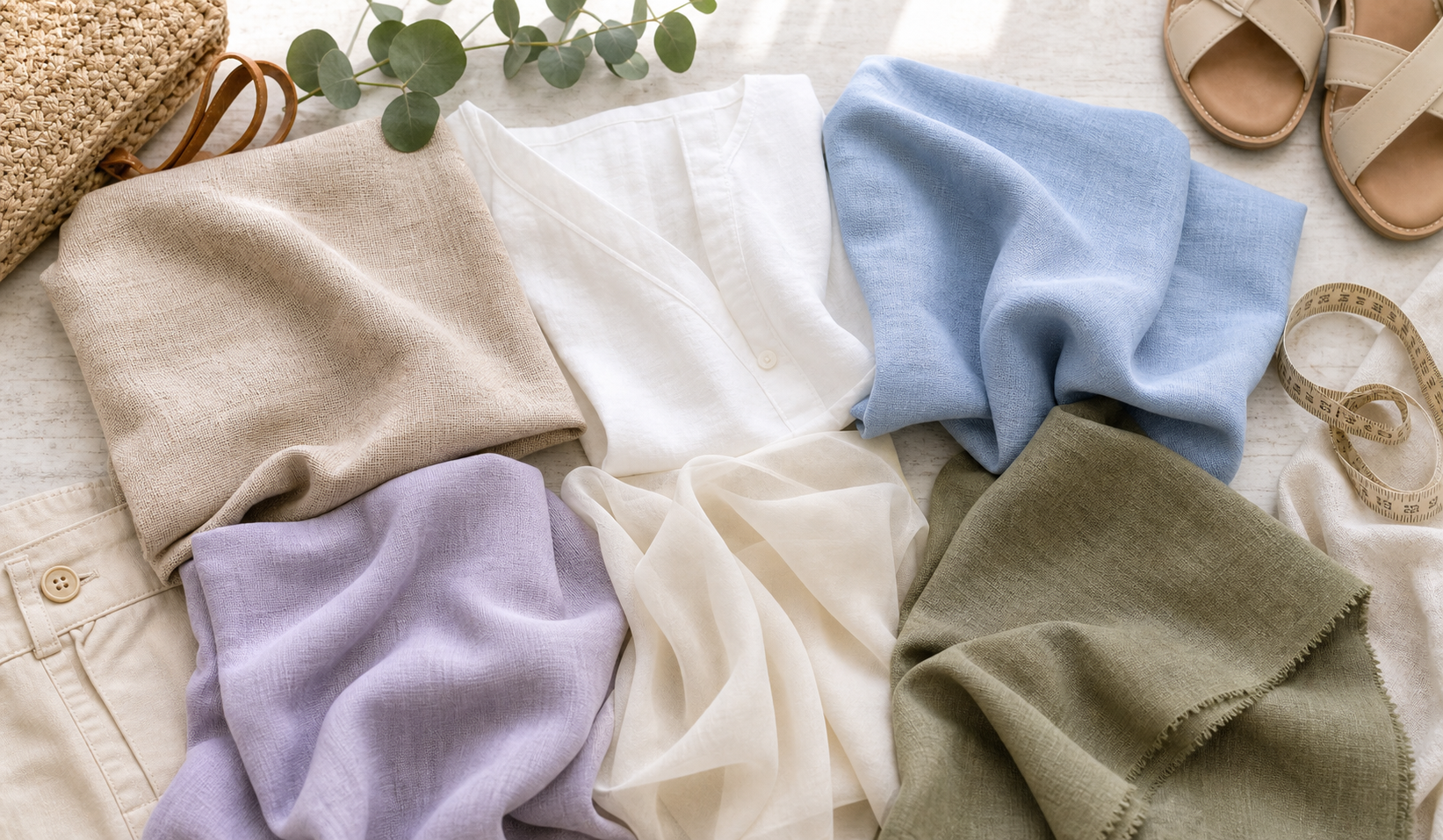 Літні тканини для одягу Plus Size: льон, бавовна та віскоза