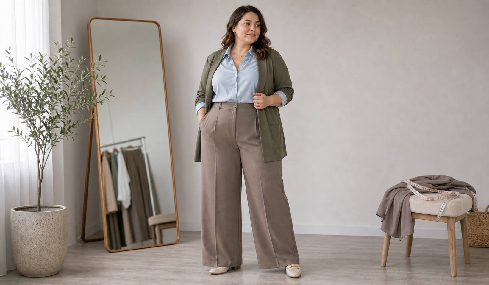 Жінка Plus Size в одязі з правильною посадкою