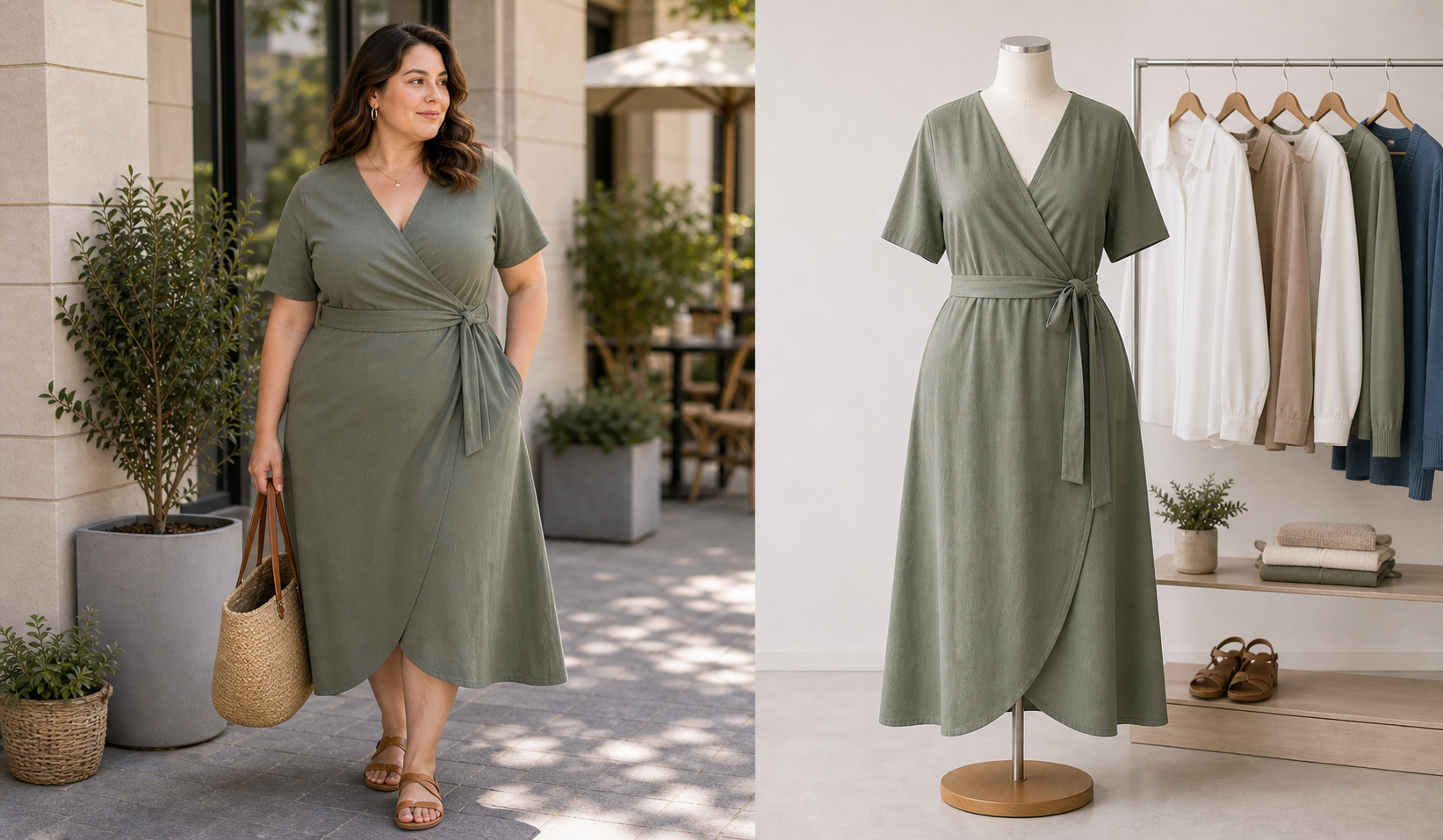 Сравнение реального фото plus size модели и идеальной студийной картинки