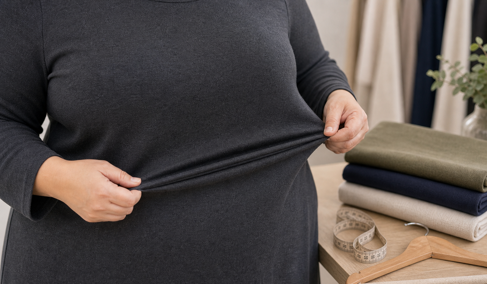 Щільний еластичний трикотаж для комфортного одягу Plus Size
