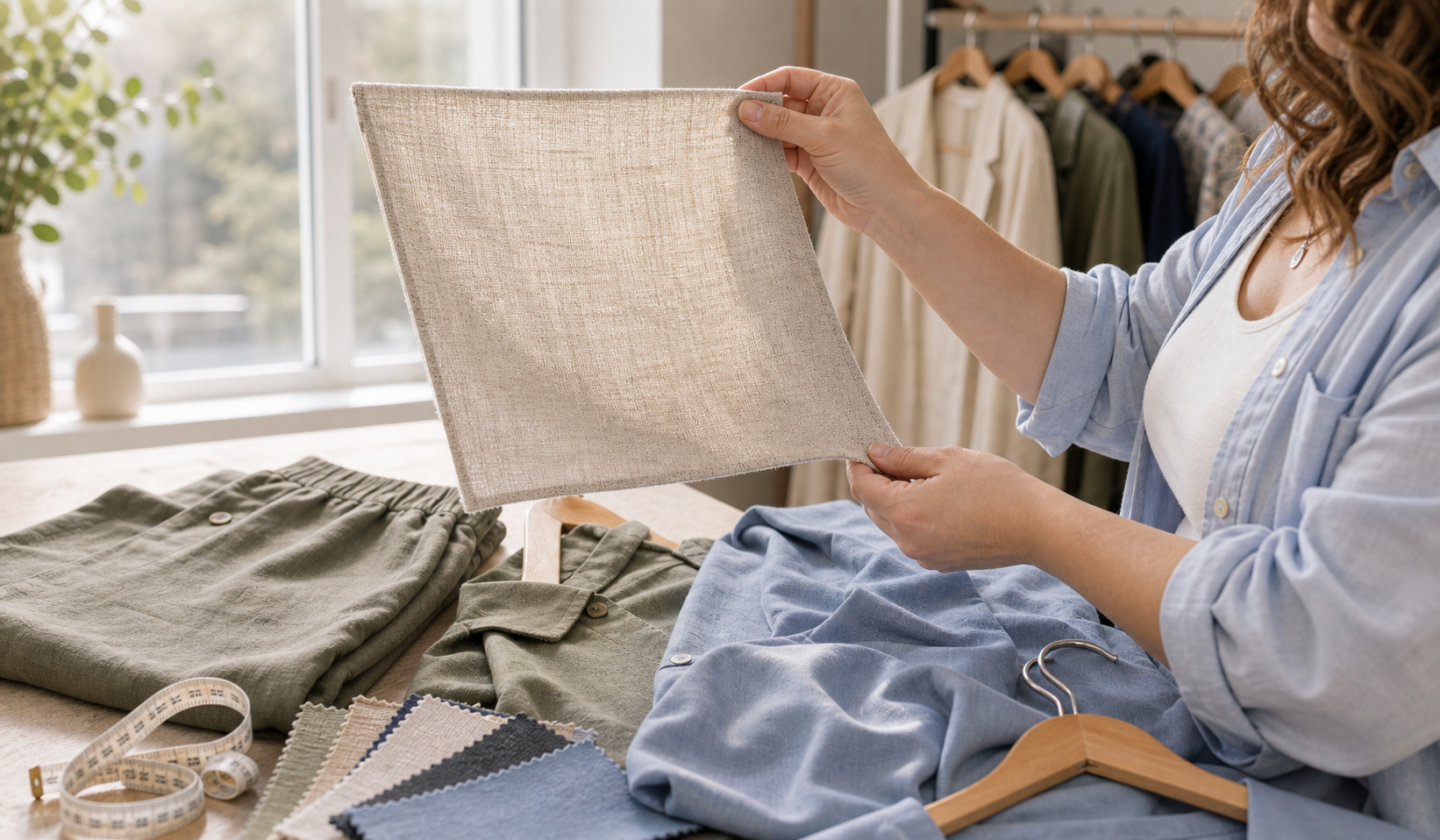 Перевірка щільності тканини для одягу Plus Size